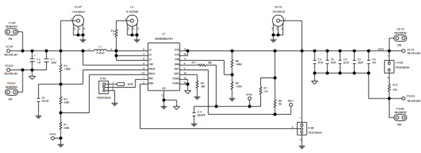 Schéma - Analog Devices Inc. Kit d’évaluation MAX38890AEVKIT